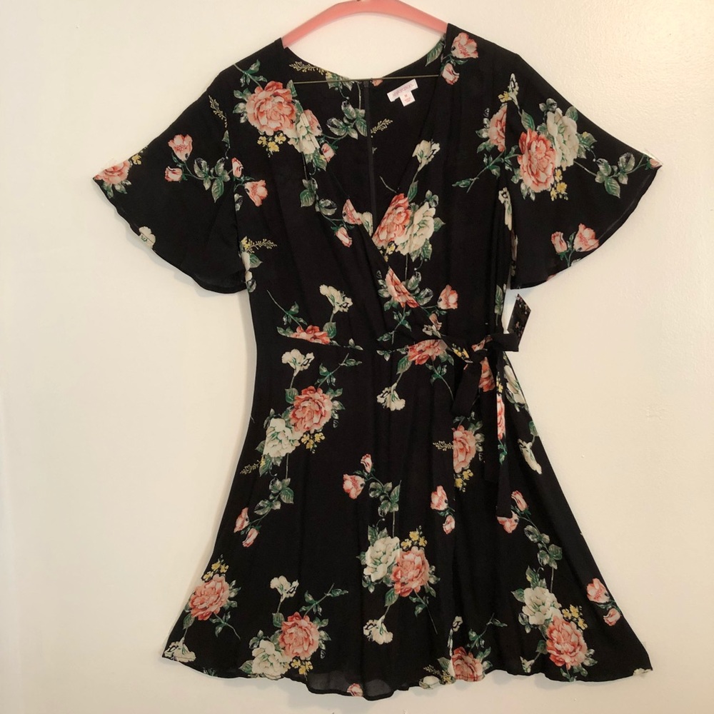 Short Sleeved Wrap Dress